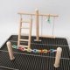 thumbnail image 5 of Soporte para jaula de pájaros, percha de madera para gimnasio, escalera para escalar loros, cadena para masticar, columpio para agapornis, periquitos, pinzones, 5 of 5