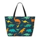 thumbnail image 2 of Fotbe Colorful Dinosaur Bolsa de Viaje para Playa - Resistente al Agua, Bolsa Tote de Gran Capacidad y Ligera con 7 Bolsillos para Mujeres y Hombres, 2 of 7