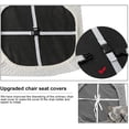 thumbnail image 3 of LAICAIW Seat Covers for Dining Room Chair Seat Slipcovers Kitchen Chair Covers (White, 2 Pcs), 3 of 7