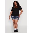 thumbnail image 3 of Womens Plus Size Cut Out Crew Neck Tee, 3 of 5