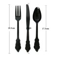 thumbnail image 2 of Delicate 4 Sets Disposable Plastic Silverware Cutlery Party Catering Tablewares Includes 4 Forks, 4 Spoons, 4 Negro, 2 of 7