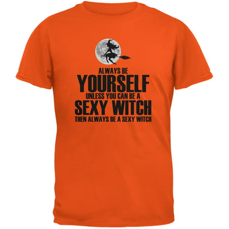 Halloween Always Be Yourself Sexy Witch Orange Youth T-Shirt