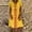 Yellow, variant on Women's Casual Tennis Dress Casual V-Neck Printed Summer Style for Plus Size Ladies Yellow XL