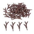 thumbnail image 3 of 40 piezas de mini cuernos de ciervo artificiales para decoración de árboles y cosplay, cuernos de alce de plástico, tocados, astas de ciervo, etc. marrón, 3 of 8