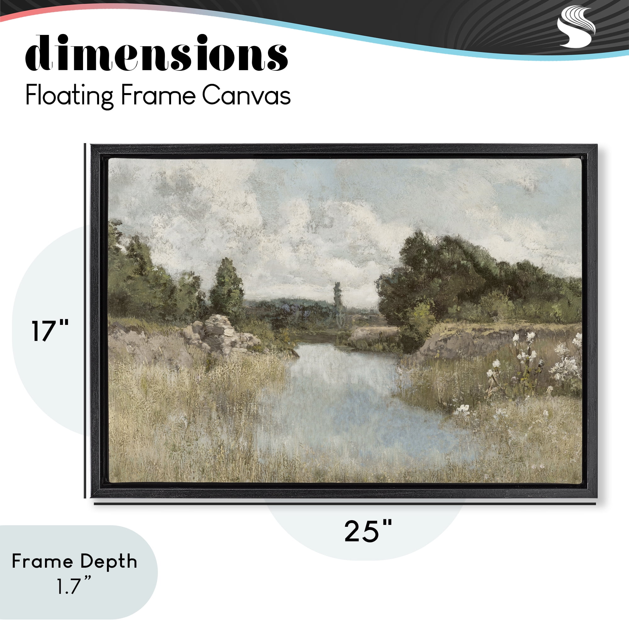 Stupell Industries Dawn At The Shore Black Framed Floater Canvas Wall Art, design by Christy McKee