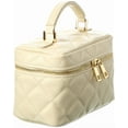 thumbnail image 3 of Isabella Rossetti Mia Quilted Leather Vanity Bag, Beige, 3 of 4