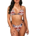 thumbnail image 2 of Suhoaziia British Flag Bikini for Women Swimwear Skin-Friendly Comfortable Ladies Swimsuits,Tummy Control Bikini Sets Tops with Cups for Gym Sports Size 2XL, 2 of 6