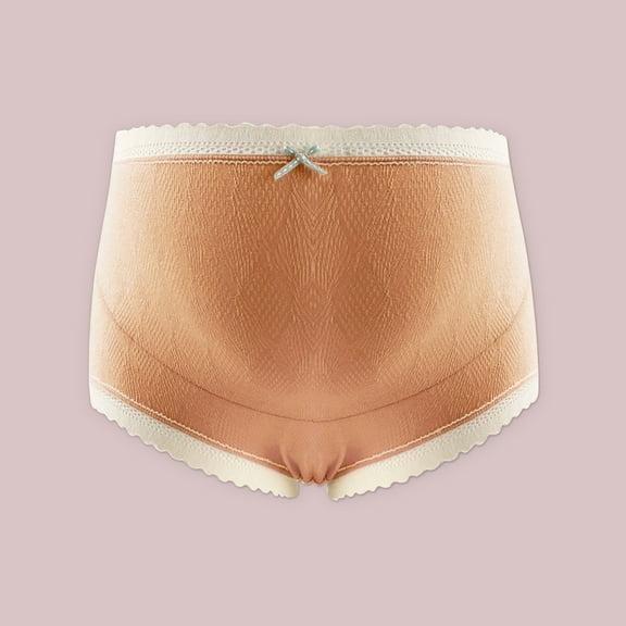 HUPOM Bladder Control Underwear For Women Girls Underwear High Waist Casual Tie Maternity Waist Orange 2XL