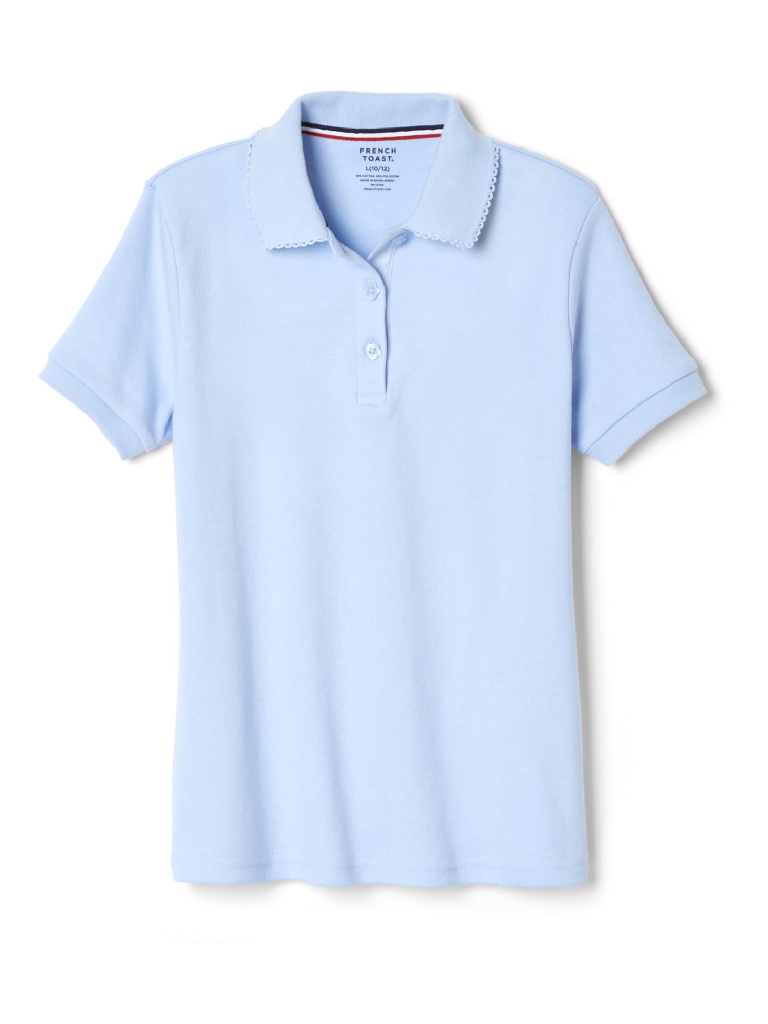 French Toast Toddler Unisex Short Sleeve Navy Pique Knit Polo Shirt 