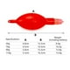 thumbnail image 3 of Flotadores de deriva de pesca LED Flotador de pesca Bobber Impermeable Ligero (110 g rojo), 3 of 3