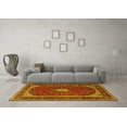 thumbnail image 3 of Ahgly Company Machine Washable Indoor Square Persian Yellow Traditional Area Rugs, 3' Square, 3 of 4