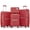 WINE RED, variant on POWANLI 4 Piece Luggage Sets(14"20"24"28"), PP Hardside Lightweight & Durable suitcase, Expandable, TSA Lock, Spinner Wheels, Airline Approved,(Pink)