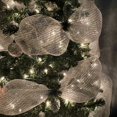thumbnail image 6 of Shoreew Christmas Mesh Ribbon 10 Inch x 10 Yards Metallic Foil Poly Mesh Ribbon Roll for Wreaths Swag Bows Crafts Xmas Tree Party Decor, 6 of 7