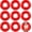 Red, variant on 8 Pcs Large Inflatable Pool Float 36 Inches Swimming Ring Pool Floats Adult Inflatable Tube for Summer Vacation Beach River Bachelorette Wedding Party Supplies
