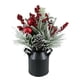 thumbnail image 2 of Senmasine-pino Artificial, flor de Pascua blanca, piña navideña, bayas rojas, lazos, adornos, decoración, jarra, arreglo Floral, 2 of 4