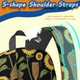 thumbnail image 5 of Sunflower and Rolling Pin Black Pattern 17" Waterproof Oxford School Backpacks for Teens, S-Shape Padded Straps, for School, Travel, Hiking, Camping, 5 of 5