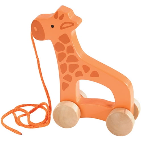 Orange Tree Toys Pull Along Giraffe Traditional Wooden Kids/Childrens Toy 