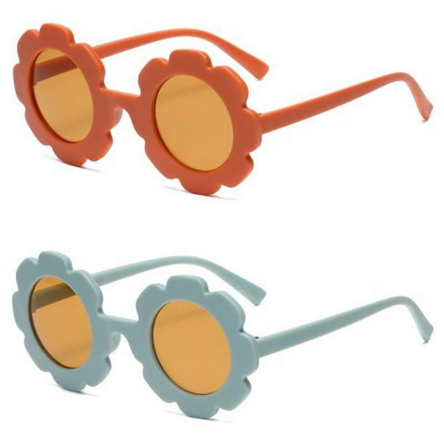 Maoww Lunettes de Soleil Tournesol à la Mode pour Enfants, Lunettes de Soleil Tendance pour Bébé Résistantes aux UV