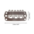 thumbnail image 3 of Unique Bargains 20 Pcs U Shape Snap Wig Hair Clips for Hair Extension Brown, 3 of 5