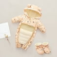 thumbnail image 2 of Cute Fall Outfits For Toddler Baby Cartoon Hooded Snow Wear Jumpsuit Outwear Snowsuit Warm Romper Coat With Shoes Set Clothes Baby Outfit Sets Yellow 0 Months-6 Months, 2 of 4