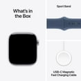 thumbnail image 3 of Apple Watch Series 10 GPS 42mm Silver Aluminum Case with Denim Sport Band - S/M, 3 of 10