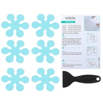 Uxcell Bathtub Non Slip Stickers Safety Shower Floor Anti Slip Stickers with Adhesive Decals Scraper for Bath Tub Shower Blue
