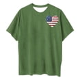 thumbnail image 5 of Fiudx Ofertas Flash Del Día Solo En Línea Camiseta de Manga Corta con Cuello Redondo y Estampado Informal En La Parte Delantera y Trasera Del Día de La Independencia para Mujer, 5 of 5