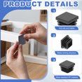 thumbnail image 3 of Uxcell 60Pcs Tapones de plástico cuadrados, 0.9x0.9"(23x23mm) se ajusta a 0.03-0.08''(0.8-2mm) grosor de pared, 3 of 6