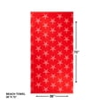thumbnail image 2 of Mainstays Beach Towel, 36 x 72 in, Red Star, 2 of 7