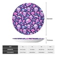 thumbnail image 2 of Yiaed Skull Rainbow Mushroom Print Bone China Decorative Plate Ceramic Dinner Plates Art Crafts with Display Stand-6in, 2 of 6