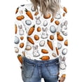 thumbnail image 3 of Tops for Women Long Sleeve Ribbed Knit Going Out Tops Trendy Easter Basic Tees White XL, 3 of 4