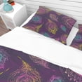 thumbnail image 4 of Designart 'Peacock Feather Pattern' Southwestern Duvet Cover Set, 4 of 4