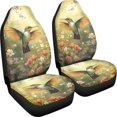 thumbnail image 3 of POLERO Durable Vehicle Seat Protector for Sedans, Breathable Elastic Vehicle Seat Covers Polyester 2-Pack, Hummingbird Flowers, 3 of 9
