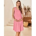 thumbnail image 2 of EKOUAER Maternity Nursing Dress Nightgown Labor and Delivery Gown Sleeveless Pregnancy Breastfeeding Dresses, 2 of 6