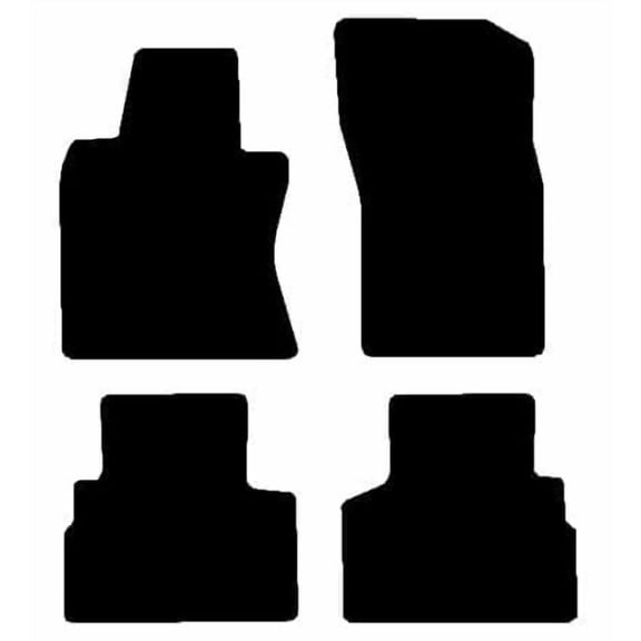 Carpet Floor Mats, Custom Fit, Black, 4-Piece Set, Fits 2017-2022 Infiniti Q60 Coupe, Made in USA