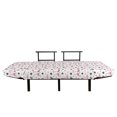 thumbnail image 3 of Flamingo Futon Couch, Watercolor Art Flamingos with Flower Motifs Coconut Tree Leaves Triangles, Daybed with Metal Frame Upholstered Sofa for Living Dorm, Loveseat, Black Pink Cream, by Ambesonne, 3 of 4