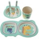 thumbnail image 4 of Juego de vajilla infantil, juego de 5 piezas de bambú, con platos, tazas, tenedores y cucharas., 4 of 5