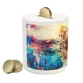 thumbnail image 2 of Mandala Piggy Bank, Ornate Original Mandala Sketch over Colorful Dirty Digital Collage Mystic Pattern, Ceramic Coin Bank Money Box for Cash Saving, 3.6" X 3.2", Multicolor, by Ambesonne, 2 of 4