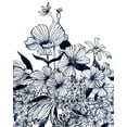 thumbnail image 2 of Scarvey, Emma 12x14 Black Ornate Wood Framed with Double Matting Museum Art Print Titled - Wildflower Tangle II, 2 of 4