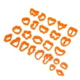 thumbnail image 2 of Juego de 25 cortadores de arcilla para aretes, agarre cómodo, diferentes formas, herramienta de plástico para decoración de manualidades, 2 of 14