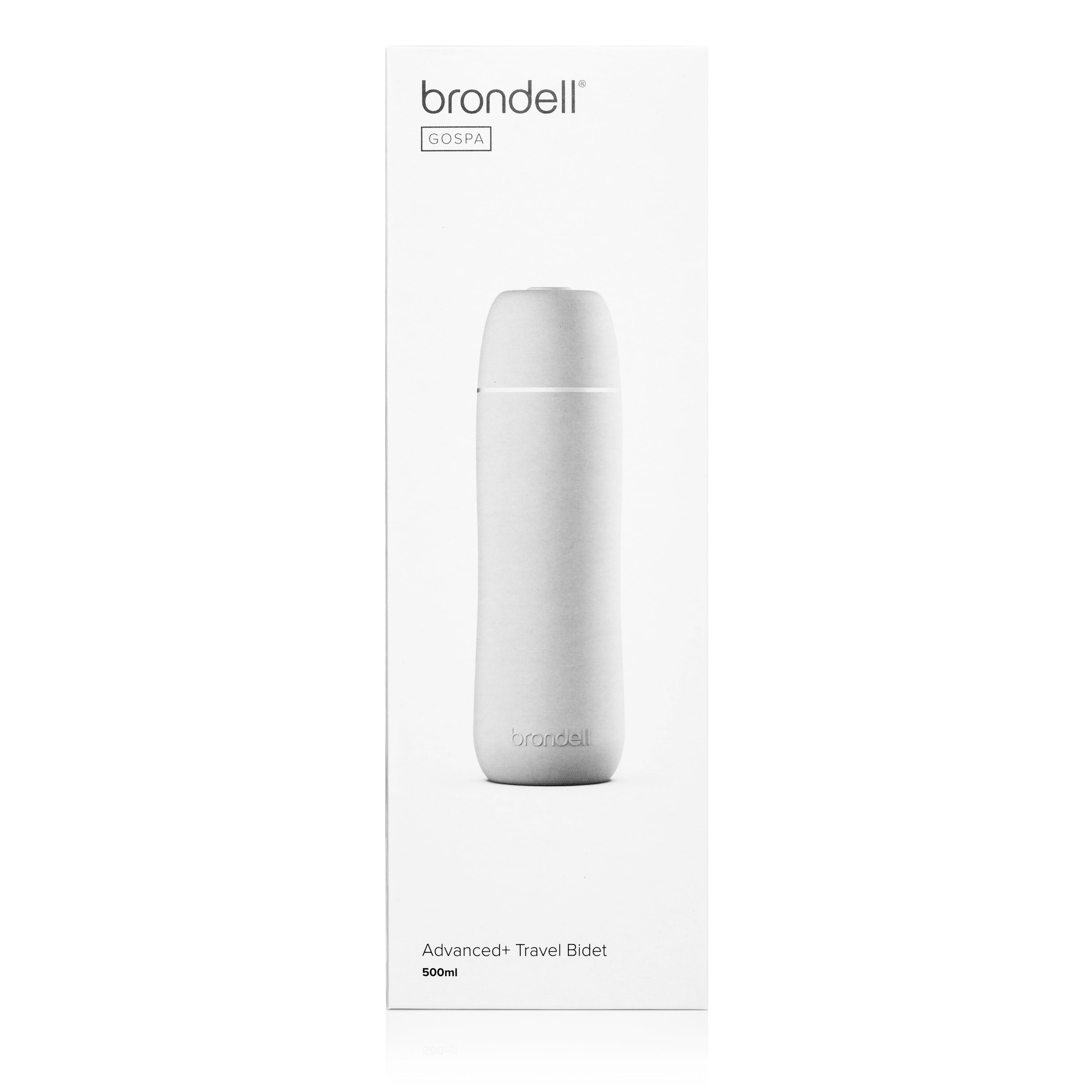GoSpa Advanced + Travel Bidet (500ml), Gray w/ Retractable Nozzle and Drawstring Carrying Bag