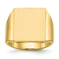 thumbnail image 1 of Solid 14k Yellow Gold Men's Engravable Signet Ring (17.8mm) - Size 13, 1 of 5