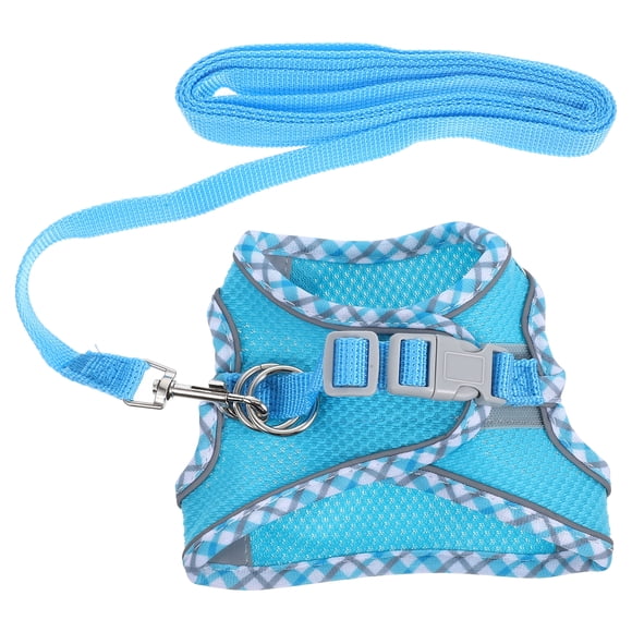 1 juego de arnés y correa para gatos y perros pequeños, práctico arnés para pasear, suministros para mascotas.