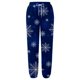 thumbnail image 2 of Pantalones de mujer holgados Gibobby Leggings elásticos largos con estampado de árbol de Papá Noel (Azul, M), 2 of 4