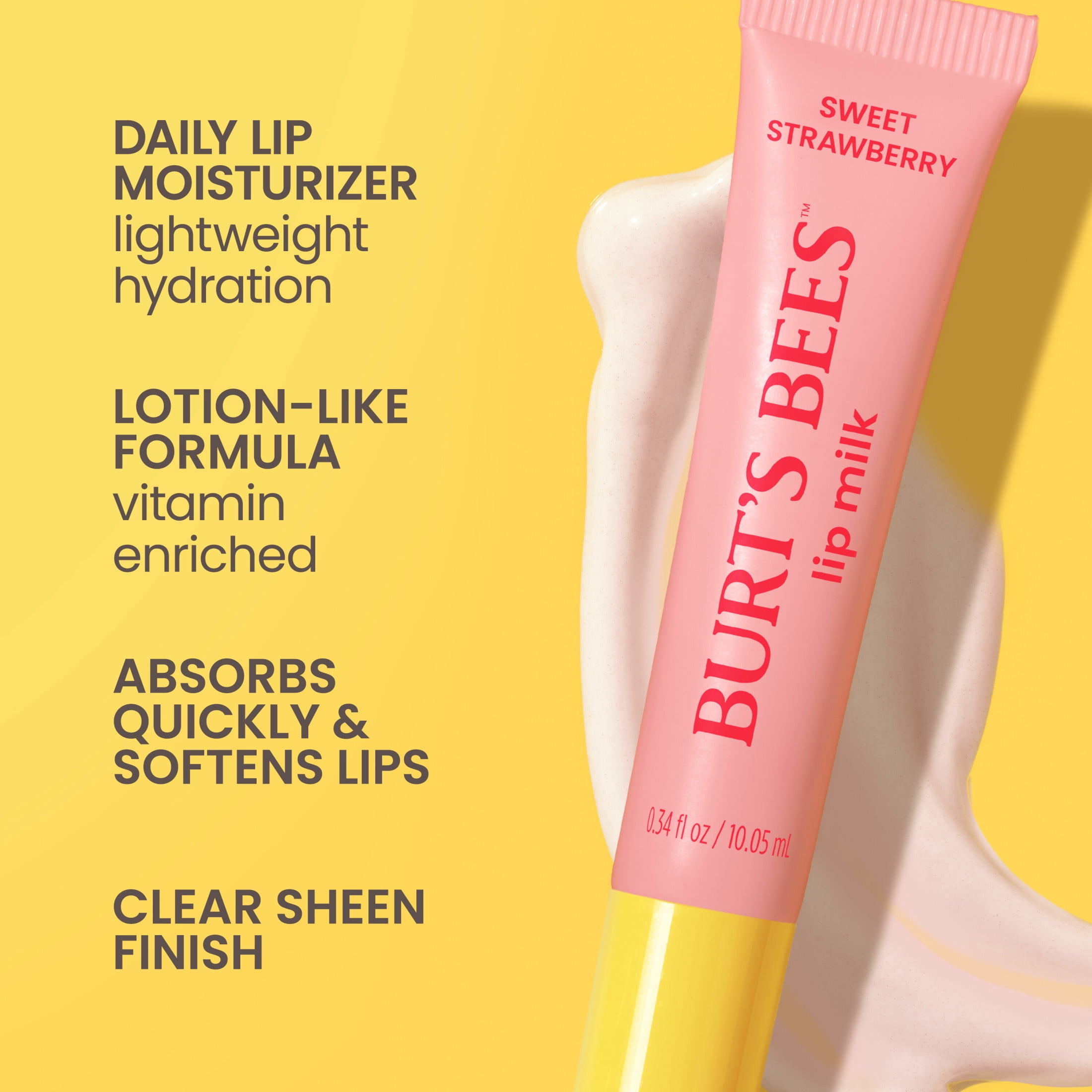 Burts Bees Sweet Strawberry Lip Milk, 1-Pack, 0.34 oz.