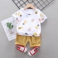 thumbnail image 1 of Ropa de verano para bebé, traje de Mickey Mouse para niños, camiseta de dibujos animados para niños y niñas, pantalones cortos, 2 unidades/conjunto, chándales informales para niños pequeños 4T Gao Jinjia LED, 1 of 2