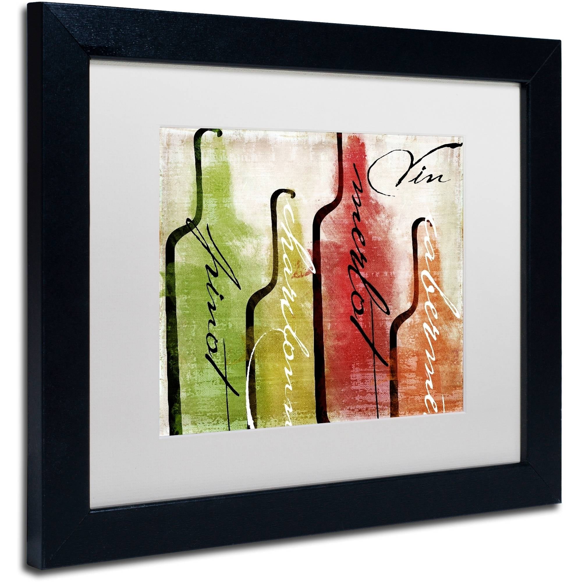 Trademark Fine Art "Wine Tasting I" Canvas Art by Color Bakery White Matte, Black Frame