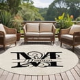 thumbnail image 4 of Round Rugs 8Ft, Letter M Round Area Rug Washable Indoor Throw Carpet, Monogram Words Large Non Slip Circle Rug for Kids Room RV Home Decor Aesthetic, 4 of 8
