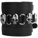 thumbnail image 2 of Pulsera de cuero con calavera de metal, estilo punk rock, pulsera ajustable para regalo de recuerdo, 2 of 10