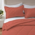 thumbnail image 4 of D.N.G. BEDDINGS 5 Piece Luxury Diamond Pattern Comforter Set, Premium Super Soft, 800 Thread Count, 100% Egyptian Cotton, Super King Size, Solid Brick Red Color, 4 of 8